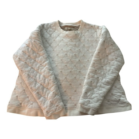 Madewell Cream Quilted Sweatshirt - Picture 2 of 6
